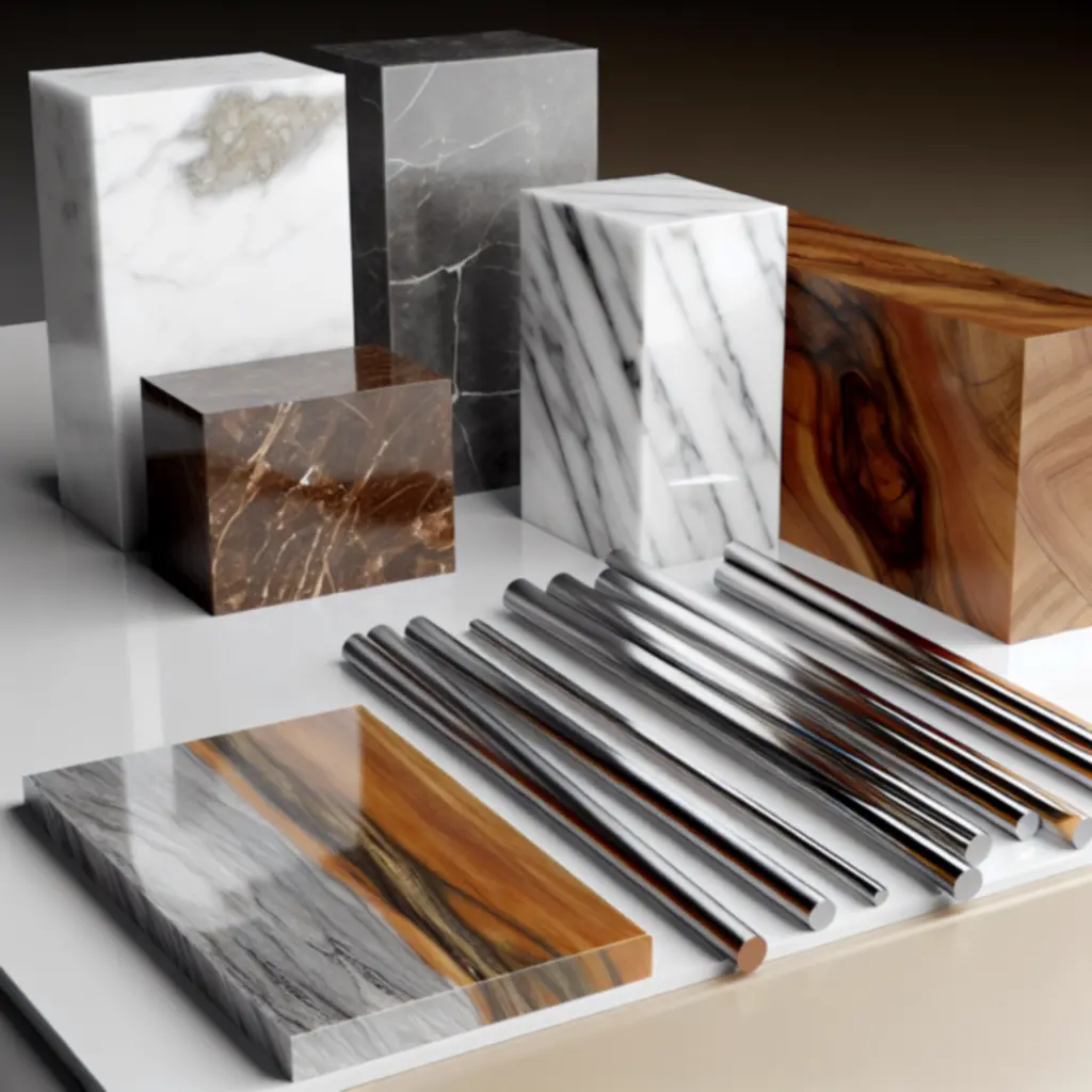 Szlachetne materiały: metal, żywica i drewno użyte do produkcji piór